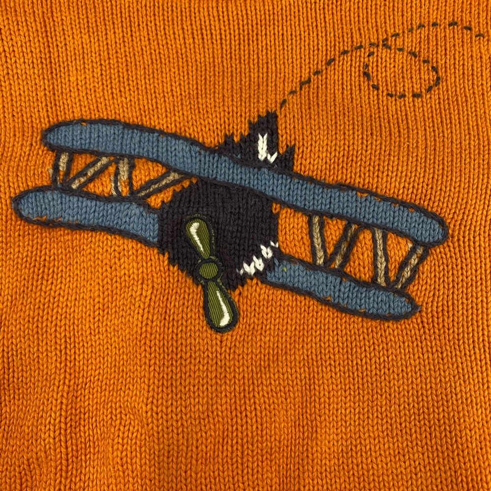 Gymboree VTG 2005 airplane orange 18-24 months sweater - Picture 4 of 5
